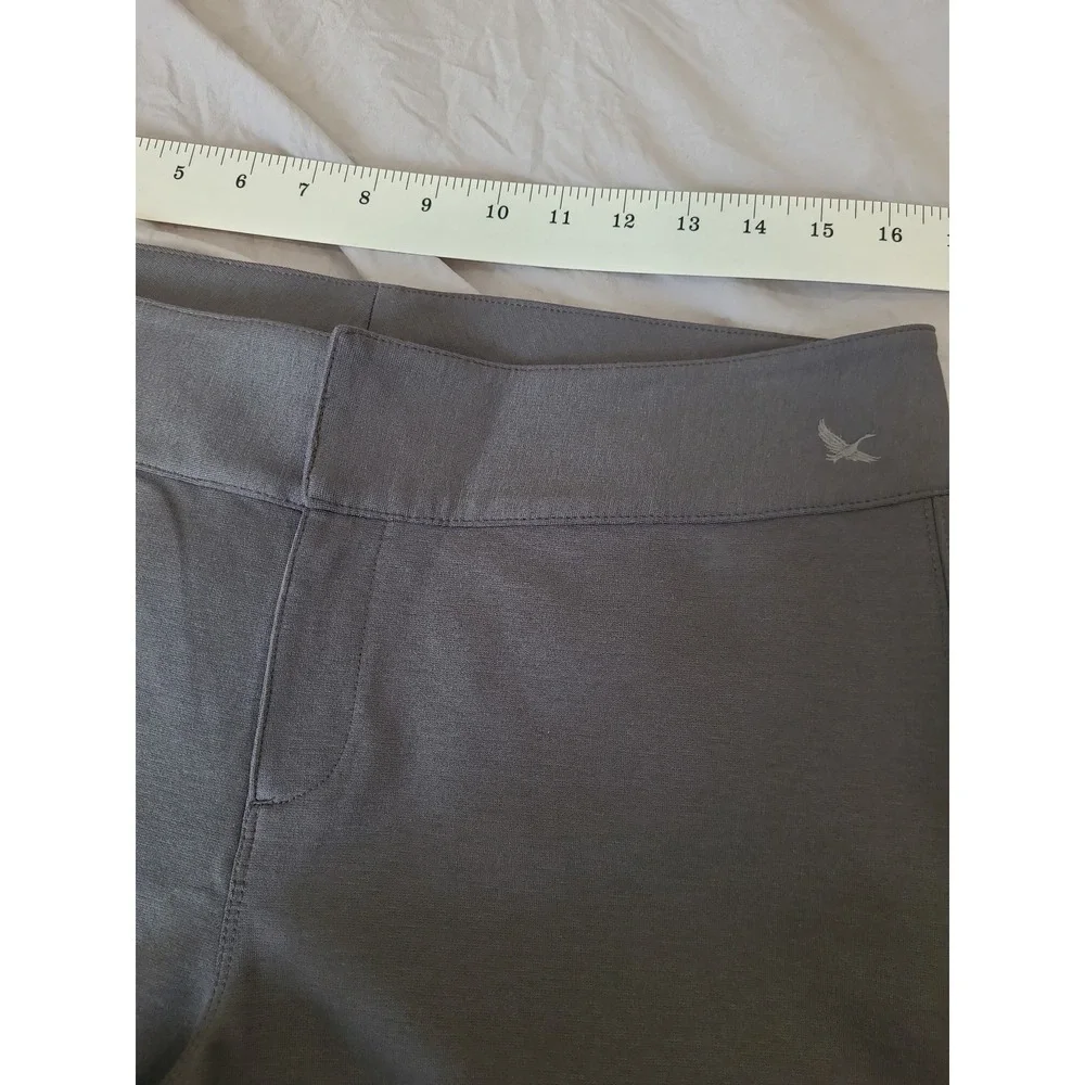 Eddie Bauer Women SZ 10 Grey Ponte Knit PANT stretchstraight‎ leg work casual